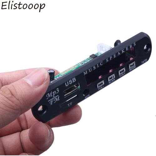 Elistooop MP3 WMA Decoder Board Audio Module DC 5V 12V 24V Wireless Bluetooth USB TF Radio Car Music MP3 For Car Kit