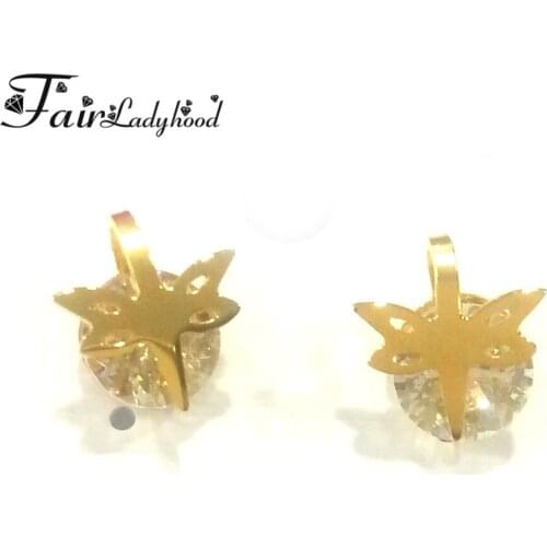 FairLadyHood Girls Cute Earrings Jewelry Stainless Steel Stud Earring for Women Dragonfly Insect Design Earring Jewelry