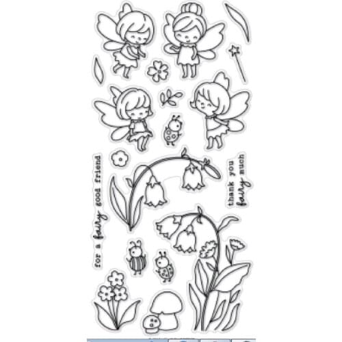 Fairy stamp Clear Stamp for Scrapbooking Transparent Silicone Rubber DIY Photo Album Decor A05