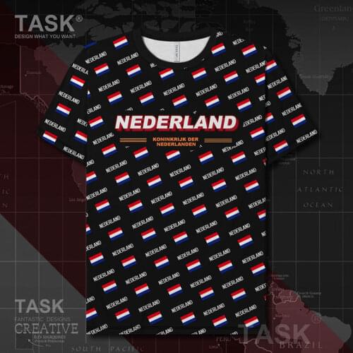 Netherlands Nederland NLD Quick Dry t shirt t-shirt Sportswear Workout Short Sleeve tracksuit tops Fitness new clothes summer