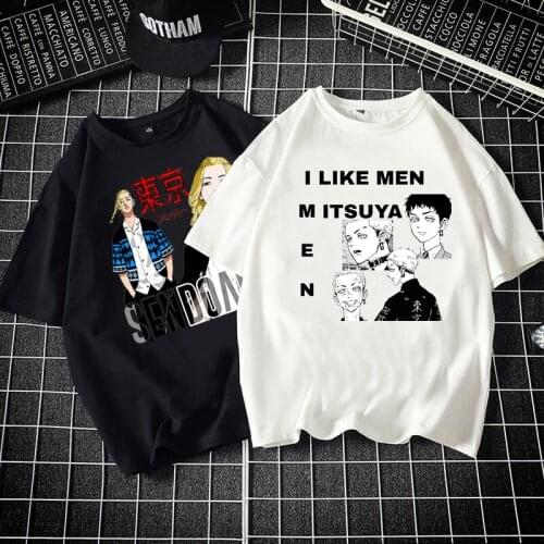 Vogue Anime Tokyo Revengers Tops Hot Sale Sano Manji Mikey Graphic T Shirt Comics Pattern Ropa Hombre Unisex Camisetas Tee