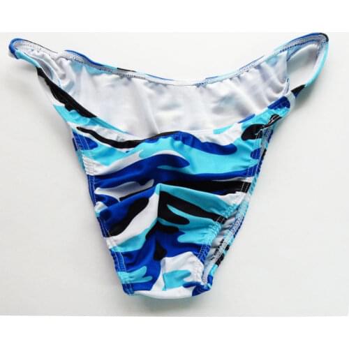 Crime Hot Sexy Gay Mens Underwear Printing Breathable swimsuit Fabric Men Briefs cuecas Penis Jockstrap Underwear Man