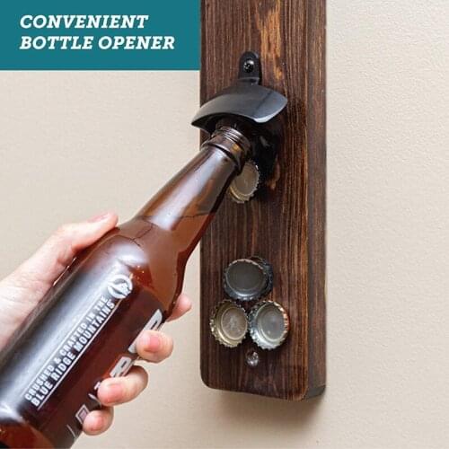 Play Platoon Hook and Ring Game with Bottle Opener and Magnetic Cap Catch - Ring Toss Game for Adults