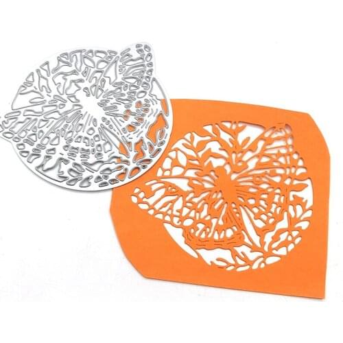Julyarts Circular Hollow Butterfly Die Cutting Dies Stencils for Diy Scrapbooking for Card Making Metal Cutting Dies