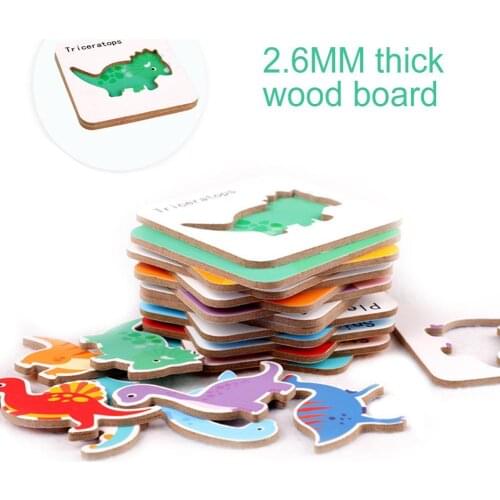 Animal Fruit Vegetable Cards Memory Matching Jigsaw Puzzles Children Kids Toy