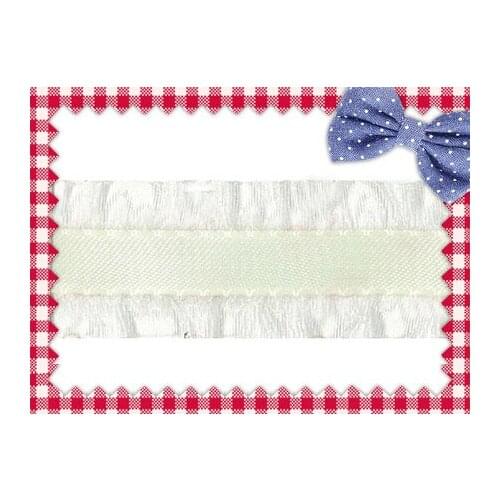 1-1/2",(38mm) ruffled tapes lace trim Candlelight ribbon