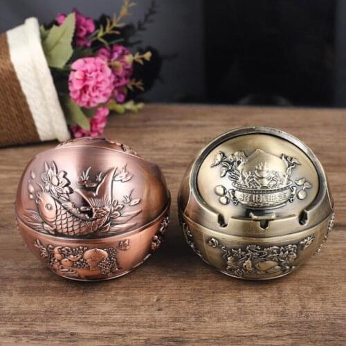 Successed Horse Ash Tray Windproof Father Boy Friend Gift Cigarette Holder Home Decor Creative Round Shape Metal Ashtray