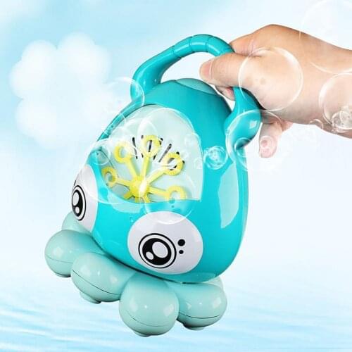 Portable Bubble Machine Automatic Music Octopus Bubble Blower One-button Operation Kids Bubble Maker For Summer