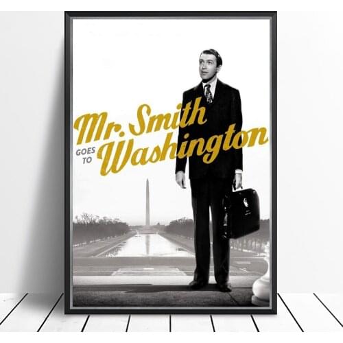 Mr. Smith Goes to Washington (1939) Poster American Political Comedy-Drama Film Wall Decor Frank Capra Art Gift