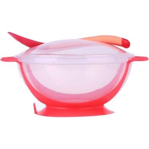 Baby childrens tableware baby sucker bowl dinner induction spoon baby food feeding safe bowl cutlery set