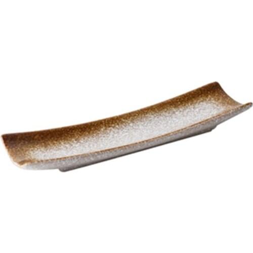 Rectangular sashimi plate Japanese tableware Japanese ceramic creative long boat plate sushi plate Business restaurant plate