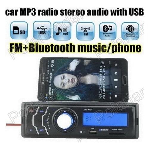 With USB SD Card Input New Car In-Dash AUX Audio Stereo MP3 Player FM Receiver Radio 1 din size bluetooth music phone