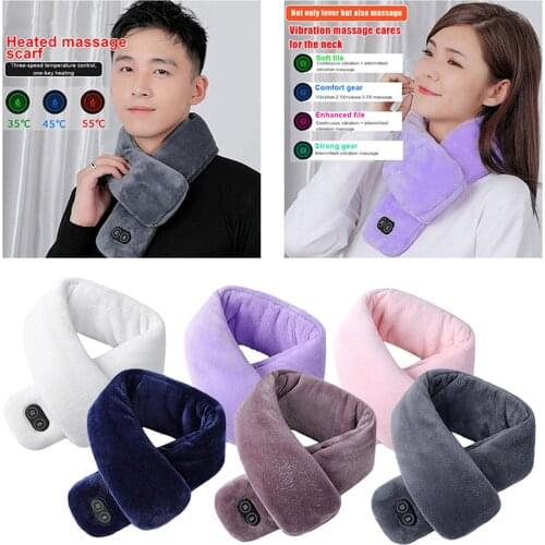 Heated Scarf Message with 3 Heating Levels and USB Rechargeable Warm Winter