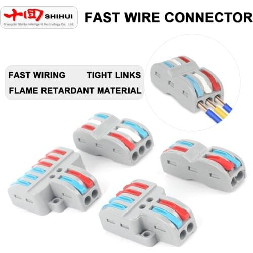 SPL-2 Fast Wire Connector Multi-Function Separated Wire Docking Terminal Push-In Button-Type Quick Power Wiring Strip