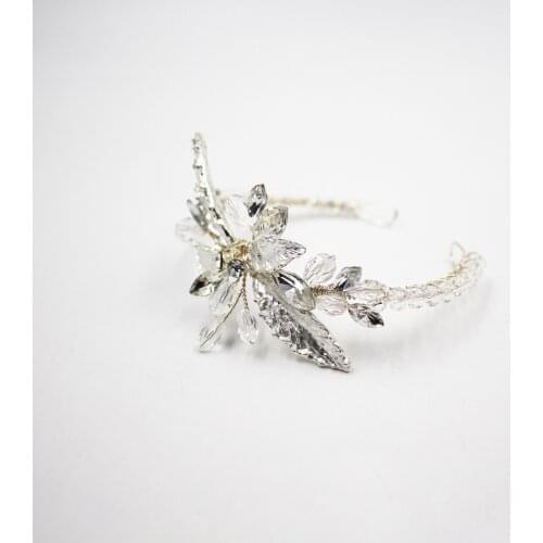 Bridal Bracelet Wrist Flower Vintage White Paint Leaf Bridal Bracelet For Women Wedding Party New Accessories