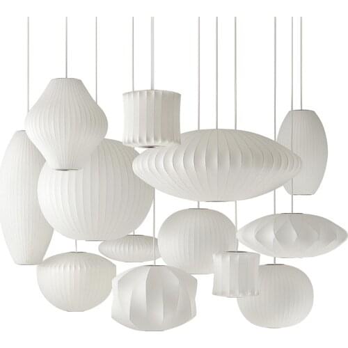 Japan Style Silk Pendant Lights For Living Room Bedroom Dining Room Hotel Bar Decor Home Luminaire Suspension Loft E27 Hanglamp