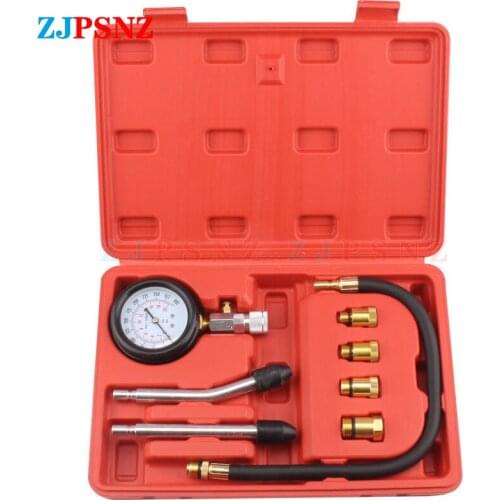 Gasoline Engine Compression Tester Car Petrol Gas Engine Cylinder Auto Pressure Gauge Tester Motorcycles Test 0-300psi Tools Kit