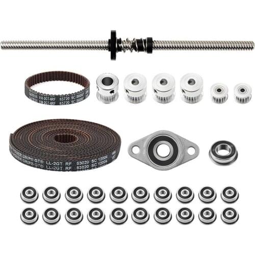 VORON 0 Set,2GT 20T 16T Pulley,GT2 LL-2GT RF Open Timing Belt,110-2GT Shaft Bearing,F688 F623 KFL08 T8X8 Lead Screw Nut