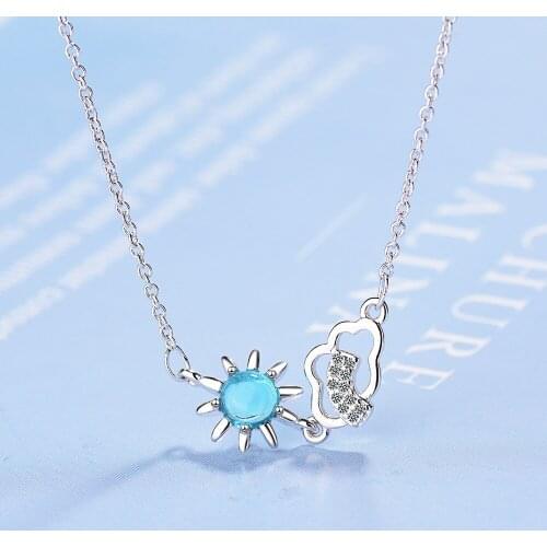 Female 925 Sterling Silver Cloud Star Pendants And Necklaces For Women Wedding Party Vintage Jewelry 2021 Gifts Free Shipping