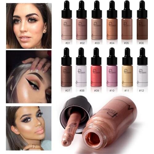 1pc Sexy Liquid Highlighter Make Up Oil Illuminating Concealer Shimmer Shine Lips Face Glow Bronzer Highliter Base Primer