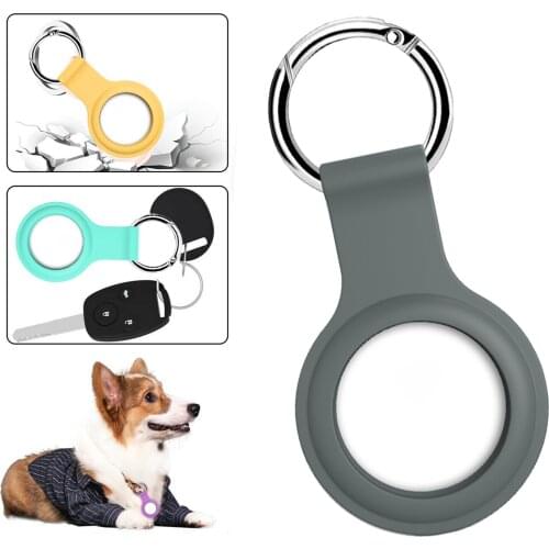 1PC Silicone Case For Apple Airtag Case Silicone Protective Sleeve Cover Keychain Airtags-tracker 2021 DROPSHIPPING