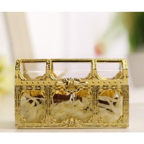 120pcs Hollow Gold Silver Candy Boxes Wedding Favor Marriage Baby Shower Gift Box Packaging Party Event Supplies