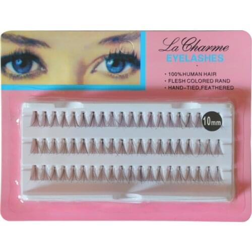 60pcs/Set 8/10/12 mm Individual Lashes Black 6D Natural Fake False Eyelash Long Cluster mink eyelashes Extension Makeup Beauty
