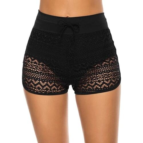 Women High Waisted Bikini Swim Pants Shorts Bottom Swimsuit Swimwear Bathing Swimwear Push Up Bikinis Set Leaf Print Female High