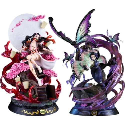 31/34cm Demon Slayer Action Figure 1/6 Kimetsu No Yaiba Action Figure GK Kochou Shinobu Anime Figurine Collocation Model Doll