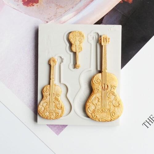 Violin mold DIY fondant chocolate dry Pez mold soft ceramic resin mold home decoration appliances