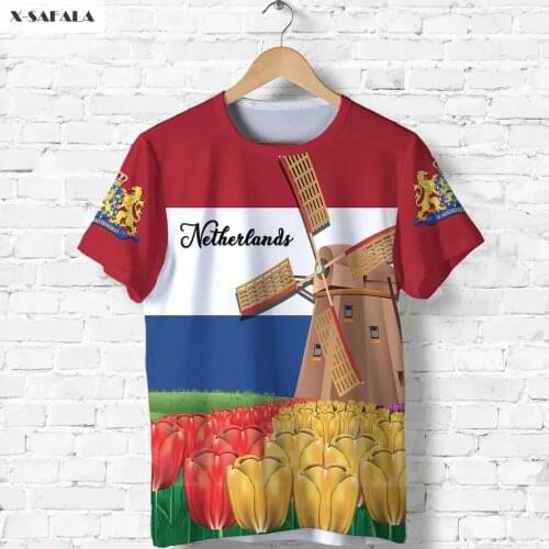 Netherlands Austria Belgium Kernow 3D High Quallity T-shirt Over Printed Round Neck 3 Men Unisex Harajuku Casual Top Drop Ship