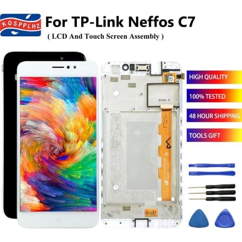 KOSPPLHZ 5.5" For TP-Link Neffos C7 LCD Display Touch Screen Digitizer Assembly With frame TP Link Neffos C7 Smart Phone Parts