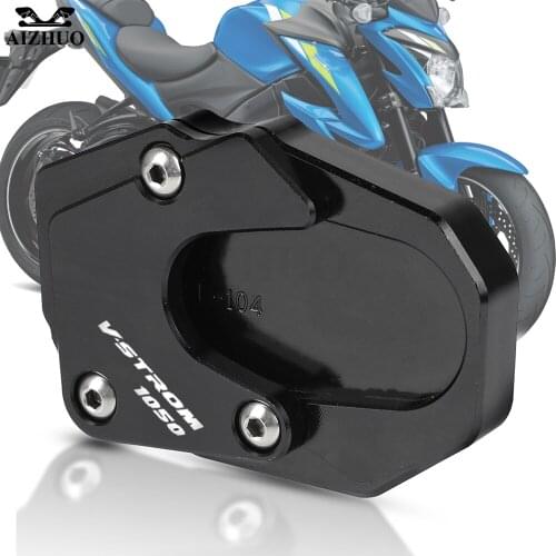 Motorcycle CNC Kickstand Side Stand Support Extension FOR SUZUKI V-STROM 1050XT VSTROM1050 V-Strom Vstrom 1050 2019 2020 2021
