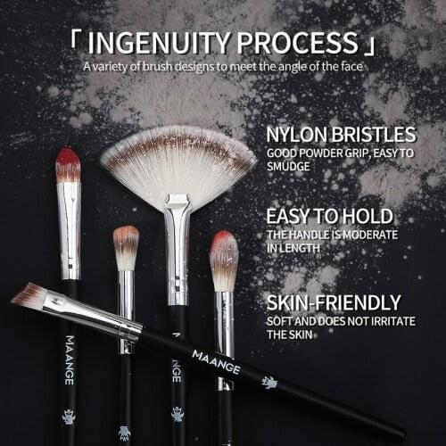 12pcs MAANGE Wooden Makeup Brushes Set Professional With Natural Hair Foundation Powder Eyeshadow For Makeup Bursh Tool