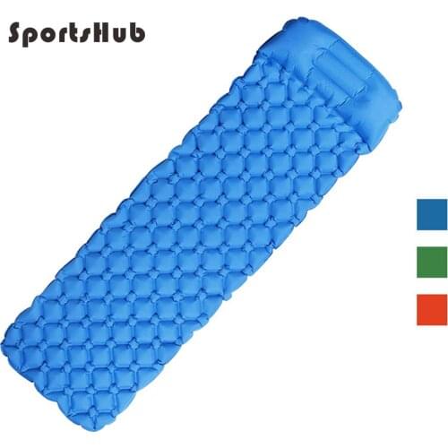 Inflatable Sleeping Pad Camping Mat with Pillow Air Mattress Cushion Outdoor Blanket Air Sofas Camping Bed Camping Foam SES0048