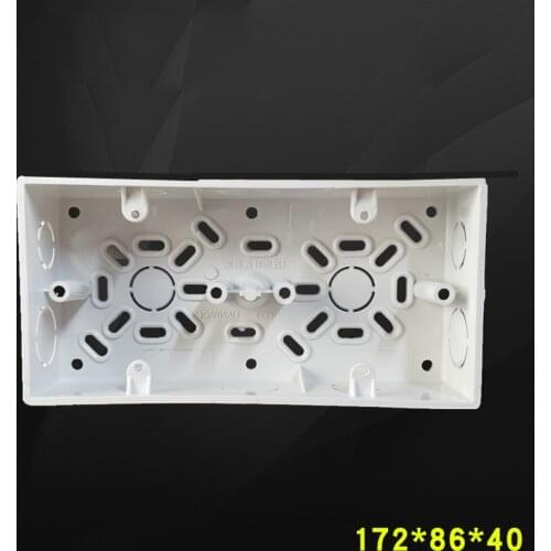 10pcs Wall Surface Mounted Switch Box Double Bottom Wire Box 86 Type Socket 2-Gang Tube Box 172*86*40mm Free Shipping