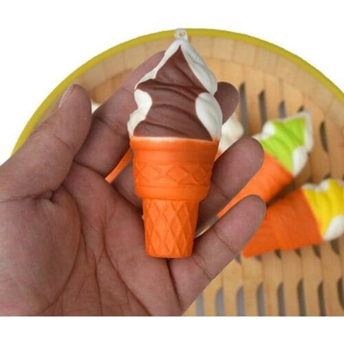 NEW 1pc Cute Ice Cream Simulation Colorful 10cm Cake Slow Rising Cell phone Straps Kawaii Bread Toys Wipes Relif Stress