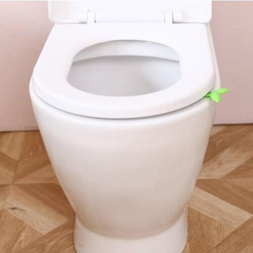 New 1PC Toilet Lid Lifting Device Green Leaves Toilet Cover Lifting Portable Sanitary Handle Bathroom Seat Accessories