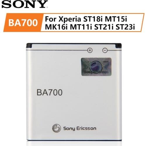 Original Sony Battery For SONY ST18i MT15i MT16i MK16i MT11i ST21i ST23i BA700 1500mAh Authentic Phone Replacement Battery