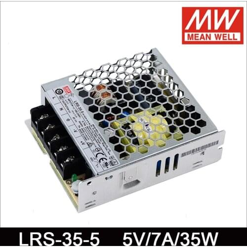 Original Mean Well LRS-35-5 85-264VAC To DC 5V 7A 35W Single Output Switching Power Supply Meanwell Led Driver
