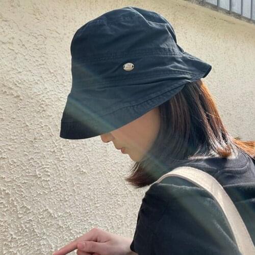 Beach Cap Cotton Bucket Hats Women Summer Sunscreen Panama Hat Men Pure Color Sunbonnet Fedoras Outdoor Fisherman Hat