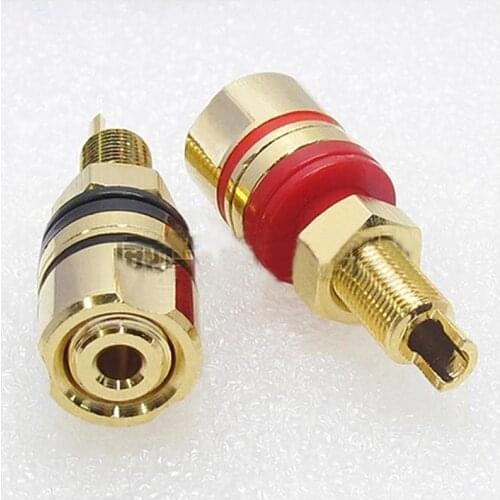 A pair Banana connector Full copper Banana plug sockets high quality terminal Audio Posts