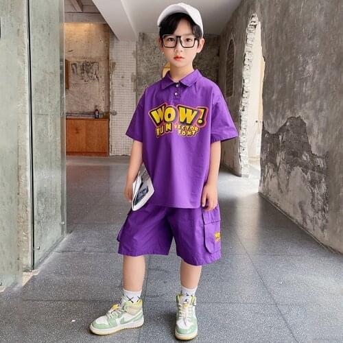 Teen Boys Clothing Boys Casual outfit Children Tracksuit T-shirts For Boys Kids shorts Sets Boy Cartoon Shirt Blouses+pants set