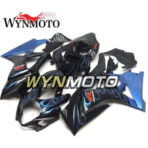 Complete Fairings Kit For GSXR1000 2007-2008 07 08 K7 ABS Plastics Bodywork Cowlings Black blue Flame Fairings Kit Frames Covers