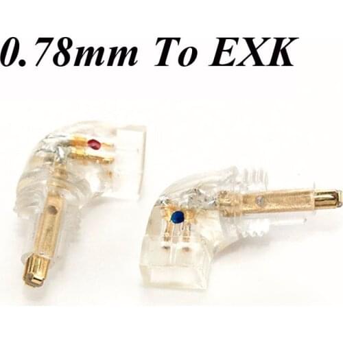 Pair Headphone Plug for EX600 EX800 EXK EX1000 Male to MMCX 0.78mmFemale Converter Adapter