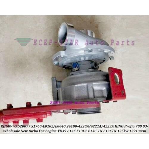 Turbo RHG8V VA520077 S1760-E0102 S1760-E0040 24100-4220 24100-4220A 24100-4221A 24100-4223 For HINO Profia 700 YK39 E13C E13C-TN