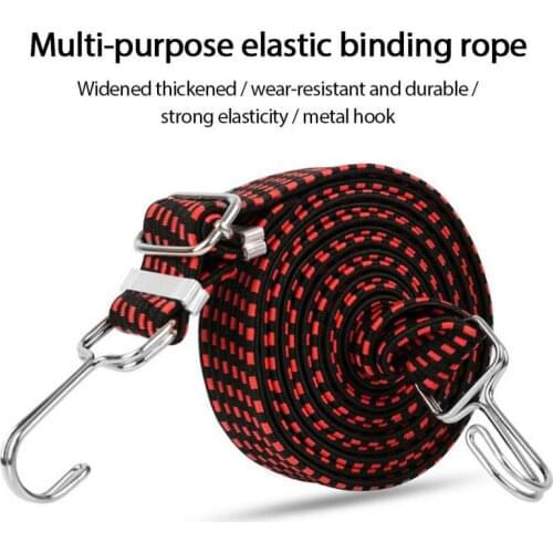 Universal 3.0 4m Motorcycle Luggage Strap Motorcycle Helmet Gears Fixed Elastic Buckle Rope High-Strength Retractable Protective