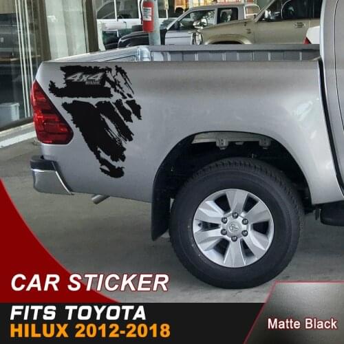 4X4 hilux off road dirty texture gradient graphic vinyl car stickers custom for toyota hilux revo and vigo 2015 2016 2017 2018