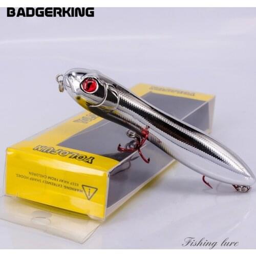 10cm 15g top water pencil wobblers Fishing Lure for fishing Lizard Imitate Popper 7color Fake Leurre walk the dog hard lure