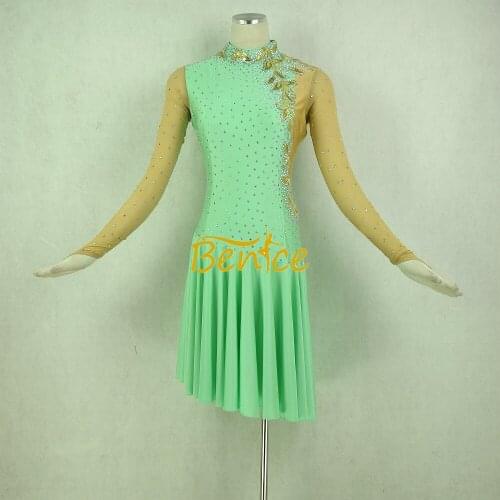 Free Shipping Latin Dance Skirt For Women Professional Sumba Dancing Skirt Adult Rumba QiaQia Latin Dress Latin Performances Dre